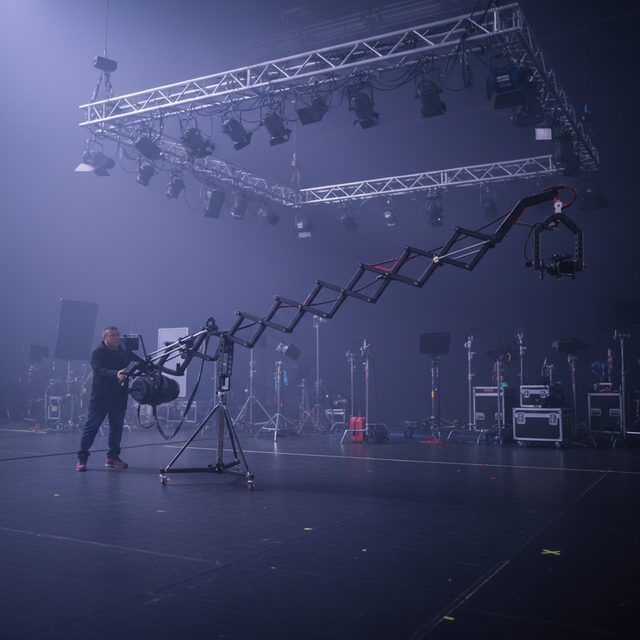 Good Quality Scissors Telescopic Camera Crane Jib with Motorized Control Parts
