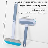 Langstieliger Doppelseitiger Tierhaar-Entferner Bürste mit Doppelfunktion Flanell-Schaber Fusselentferner für Möbel Sofa Kleidung Teppich