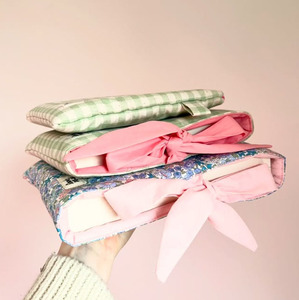 Borsa Cosmetica in Cotone con Motivo Floreale Personalizzato, Chiusura a Fiocco, Custodia per Trucchi da Ragazza, Borsa per Kindle di Alta Qualità e Grande Capacità - Product Image 5