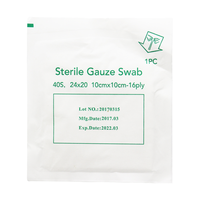 Compresses de gaze de coton stériles 10x10, désinfectées à l'oxyde d'éthylène, pansements médicaux de classe II, protection chirurgicale, usage hospitalier, durée de conservation de 2 ans