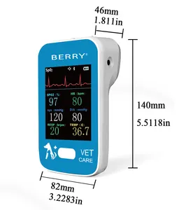 2023 model baru hewan peliharaan menggunakan peralatan dokter hewan pemantauan pasien Berry multi-parameter monitor dokter hewan