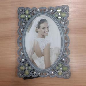 Zhengjiu Life Alloy Rose Photo <b>Frame</b> Square White Durable Wedding Home Decor Display Table Gift - Product Image 2
