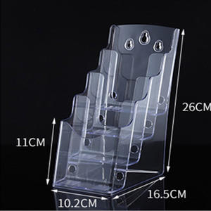 Porte-brochures mural en plastique de qualité, porte-brochures en acrylique, porte-brochures pliable en acrylique suspendu - Product Image 4