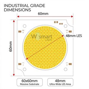 Puce LED COB 6060 bicolore 600W (300W+300W) pour éclairage de film, blanc réglable 3100K <span class=keywords><strong>6900K</strong></span>, IRC 95 97, source lumineuse OEM haute puissance - Product Image 5