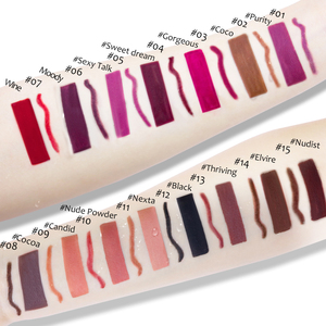 ชุดลิปสติกลิปไลเนอร์แบบด้านติดทนนานหลายสีติดฉลากส่วนตัวดีไซน์ใหม่เครื่องสำอางลิปสติกลิปสติกลิปไลเนอร์ - Product Image 3