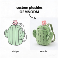 Sac à dos en peluche personnalisé en gros avec jouet amovible, idéal pour les souvenirs de zoo, service OEM/ODM