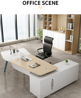 Chaise de bureau de direction moderne ergonomique, pivotante et confortable, avec accoudoir, noire