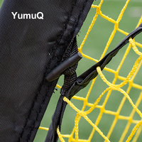 YumuQ Cage de frappe de baseball portable avec logo personnalisé, 40' x 12' x 9', cadre en fibre de verre, filet de baseball avec sac de transport