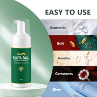 Solution de nettoyage de bijoux haut de gamme, nettoyant en mousse naturel pour bijoux, nettoyant liquide pour bijoux en or et diamants avec chiffon de polissage