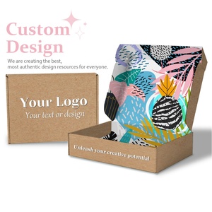 Cajas de Envío de Papel Kraft Corrugado Plegable, Reciclado, para Pequeñas Empresas, con Logotipo Personalizado Impreso - Product Image 2