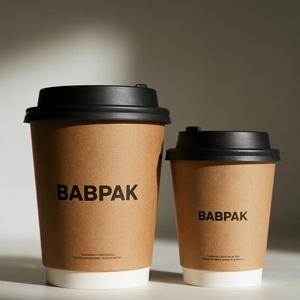 Gobelets à café jetables en papier à double paroi de 12 oz, écologiques, sans PFAS, avec logo personnalisé, revêtement aqueux, fournisseur de gobelets en papier - Product Image 2