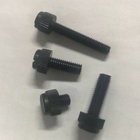 Vis à oreilles à fente moletée en nylon noir M3 M4 M5 M6 M8