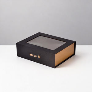 Boîte cadeau pliable en papier personnalisée avec fenêtre magnétique, boîte d'emballage avec fenêtre transparente à l'<span class=keywords><strong>avant</strong></span> pour l'emballage cosmétique - Product Image 5