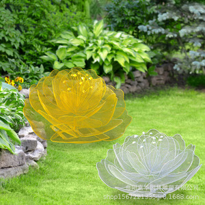 ประติมากรรมดอกไม้เหล็กฉลุลาย สแตนเลสทาสี ตกแต่งสวนกลางแจ้ง รูปทรงอิสระ - Product Image 1