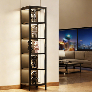 Vitrina de Vidrio con Puertas, Vitrina de 4 Niveles para Exhibición de Objetos de Colección, Librería - Product Image 2