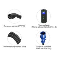 Chargeur de véhicules électriques à énergie nouvelle de petite taille en vente chaude 22kw 32A Type2 Chargeur de voiture portable pour usage domestique