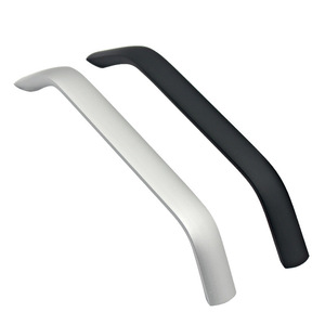 Modern Minimalist Aluminum Alloy Cabinet Handles Bow Shape Bar Design Durable For Drawer Wardrobe Doors - Product Image 1