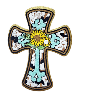 Patch en chenille à sequins, motif lapin de dessin animé Jésus, avec inscription 'God Is Good' pour Pâques, personnalisable, thermocollant, faible MOQ - Product Image 3