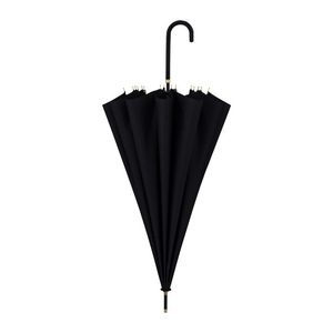 Parapluie manuel droit de style japonais, simple, grand, à 16 baleines, avec manche long, en tissu nylon 190T, diamètre ouvert 110 cm - Product Image 5