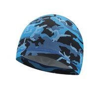 Gorra deportiva unisex de malla con diseño de calavera, sin visera, para ciclismo, running, motocicleta, con forro para casco, camuflaje, protección solar de verano, personalizada y económica.