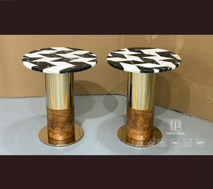 Luxury Natural Marble Nordic Side <b>Table</b> Marble Slab Top Fine <b>Coffee</b> <b>Table</b> Round Stainless Steel <b>Small</b> <b>Coffee</b> <b>Table</b> Marble Slab T - Product Image 1