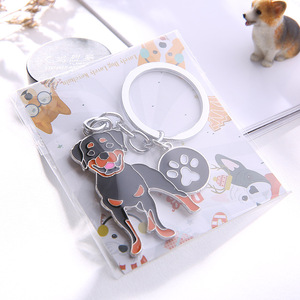 Lindo perro Rowena colgante de Metal llavero mascota perro hueso y pie ornamento creativo Festival regalo llavero - Product Image 4