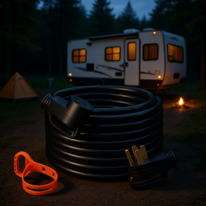 Rallonge électrique PowerCord 50 ampères pour camping-car, 30 pieds, fil de cuivre durable, prise Nema pour remorques, camping-cars et caravanes - Product Image 2