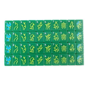 Mahjong américain de luxe vert artistique, tuiles en acrylique, 160 cartes, 4 joueurs, jeu portable élégant de luxe pour adultes, cadeau - Product Image 4