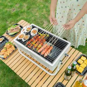 Mini Charcoal BBQ Grill Cooking Bars <strong>Instant</strong> Foldable BBQ Grill Easy Portability for Outdoor <strong>Barbecues</strong> Camping Traveling Picnics - Product Image 3