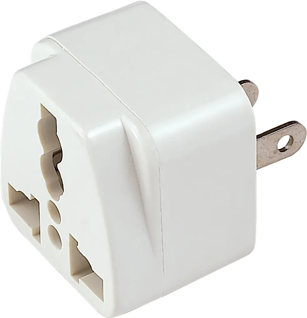 5A 250V Multi socket 5A-2-flat-pin to universal adaptor plug