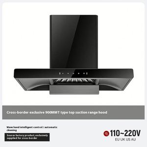 <span class=keywords><strong>Hotte</strong></span> aspirante électrique 110V/220V 90 pouces à écran tactile, version anglaise, en acier inoxydable, en forme de T, murale, avec verre trempé - Product Image 6