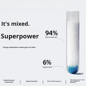 Lettiera per Gatti in Cristalli di Gel di Silice Senza Profumo, Bassa Polvere, Alta Assorbenza, Blocco Rapido dell'Urina, Facile da Pulire per Più Gatti - Product Image 4