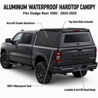 Capot rigide en aluminium étanche pour benne de pick-up Dodge Ram 1500 2024 2025, coque de camping 4x4 tout-terrain