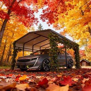 Vente directe d'usine, kit de <span class=keywords><strong>carport</strong></span> en métal robuste de 11 x 19 <span class=keywords><strong>pieds</strong></span>, résistant au vent, amélioré pour le stationnement de camping-cars, de caravanes et de véhicules de loisirs - Product Image 1