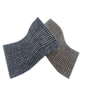 Produttore di tessuto Glen Plaid marrone pied de poule nero <span class=keywords><strong>lana</strong></span>/poliestere tessuti in pile per cappotti SH2406 - Product Image 4