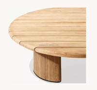 Nouvelle Arrivée - Table Basse Ronde en Teck Striata Moderne pour Extérieur, Jardin, Hôtel, Imperméable, avec Couleur Personnalisable - Vente en Gros
