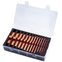 Blocs de réglage en alliage d'aluminium Jauge de hauteur de précision pour le travail du bois avec barres de réglage de la table de toupie d'angle 14 pcs
