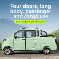 Camionnette électrique à quatre roues entièrement fermée, nouvelle énergie, avec moteur 1000W, autonomie de 101-200 km, pour le transport de passagers et de marchandises