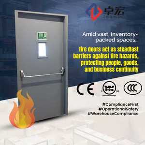 Portes coupe-feu commerciales au design moderne, résistantes au feu, en acier estampé, surface finie, pour usage en centre commercial, classe <span class=keywords><strong>2</strong></span> - Product Image 4