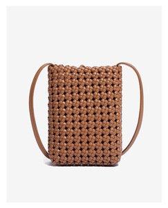 2025 Guangzhou Factory Sale PU Hand-Woven Hollow Crossbody <strong>Bag</strong> Small Square <strong>Mobile</strong> <strong>Phone</strong> <strong>Shoulder</strong> <strong>Bag</strong> - Product Image 3
