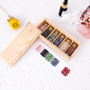 Chất lượng cao tự nhiên chữa bệnh pha lê sáu sỏi chai Reiki <span class=keywords><strong>Chakra</strong></span> hộp <span class=keywords><strong>Set</strong></span> cho món quà - Product Image 2