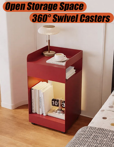 Comodino Compatto <span class=keywords><strong>Salvaspazio</strong></span> per Camere Piccole, Mobile Contenitore, <span class=keywords><strong>Tavolino</strong></span> Laterale per Divano, Arredamento Casa - Product Image 3