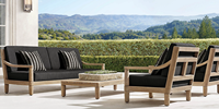 MIRAMAR nouveau canapé extérieur en teck Villa hôtel terrasse en bois chaise de loisirs jardin terrasse chaise meubles canapé ensemble chaise longue