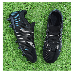 Factory Direct Soccer Cleats Football Spikes for Increased Friction Wide Leather Non-Lace <b>Boots</b> for Summer Winter Sports - Product Image 3