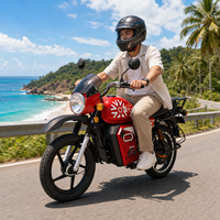 Moto électrique 2080 x 770 x 1040 mm, moteur 2000 W, batterie lithium 72 V pour les acheteurs de véhicules de transport urbain en Asie du Sud-Est