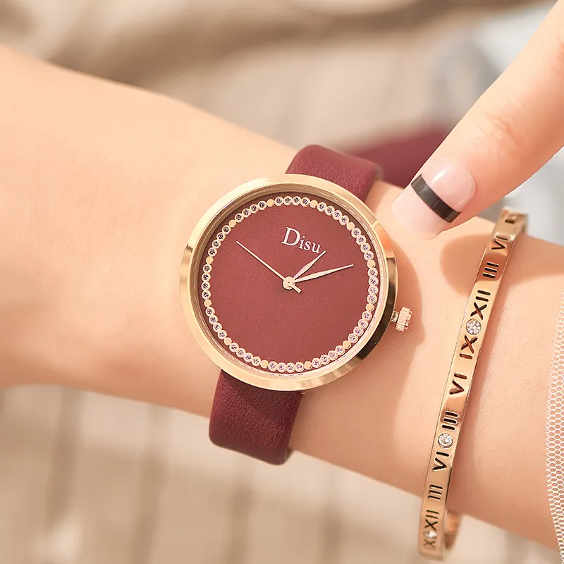 Xiaomi mijia — montre en cuir PU pour femmes, accessoire de marque, à Quartz, avec bracelet fin et décontracté