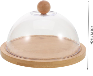Plateau à gâteau de luxe, plateau à fruits, beurrier avec couvercle en dôme, petit plateau rond couvert pour <span class=keywords><strong>fromage</strong></span> et desserts, plateau de rangement pour réfrigérateur - Product Image 1