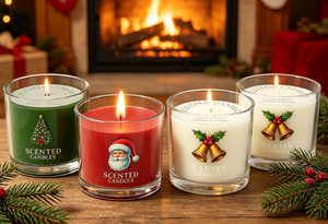 LANJO Christmas Glass Jar Scented <b>Candle</b> Gift <b>Set</b> 3 Pack 100% Soy Wax Aromatherapy <b>Candles</b> Home Bedroom Decor Holiday Birthday - Product Image 3