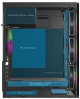 Boîtier de PC de jeu haut de gamme ATX avec 7 emplacements d'extension PCI, installation multi-disques, verre trempé, compatible avec les ventilateurs RGB