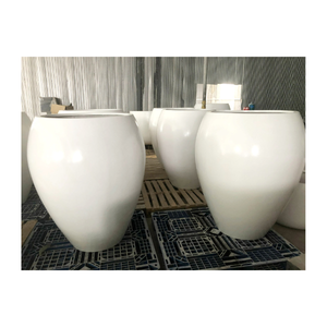 Dernier modèle de 3-4 pièces de forme ronde pour l'extérieur et la maison, ensemble de pots de jardin, divers styles assortis, pots de fleurs et jardinières en fibre de verre - Product Image 3